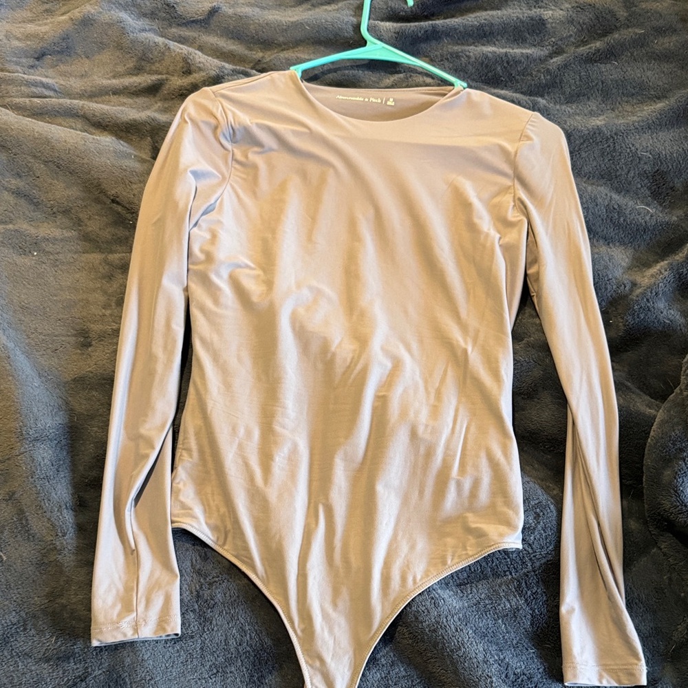 Abercrombie & Fitch Cream Bodysuit Long Sleeve